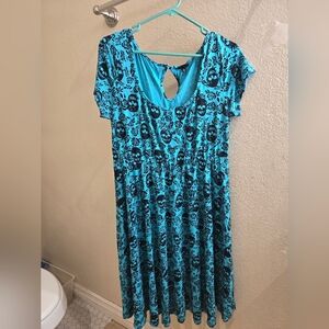 Torrid Turquoise Skull Dress 0